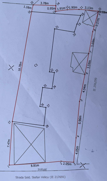 Baicului teren cu casa demolabila